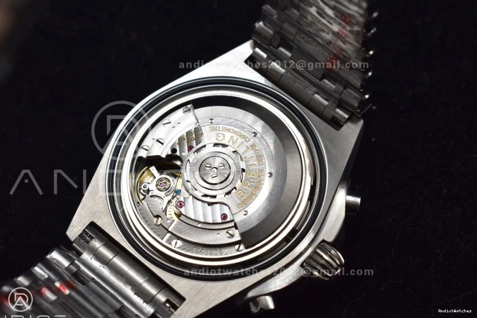 A 42mm Chronomat BLSF Best SS 538 B01 Edition Black Dial on Breathable 1:1 Bracelet SS 0127